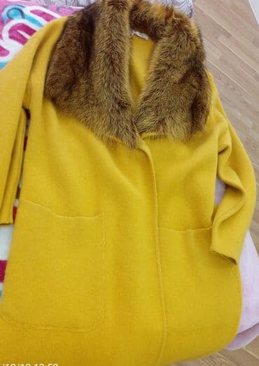 koja kurtkalar qadin: Palto, rəng - Sarı — 2