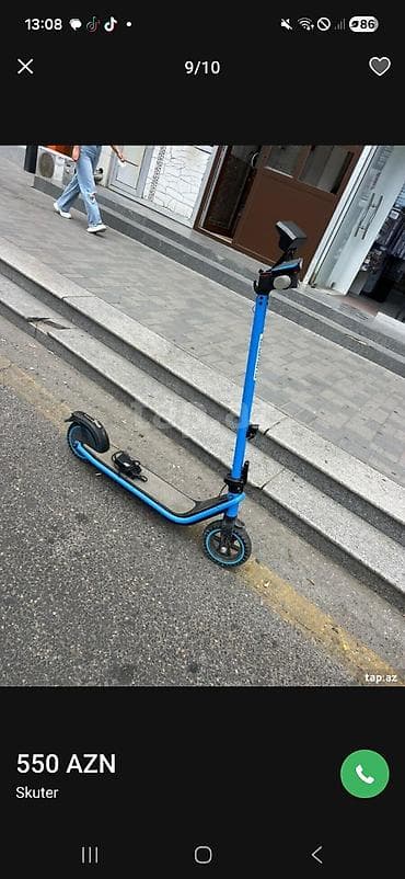 samokat: Elektrik skuter – KUKUDEL brendi Xüsusiyyətlər: - Rəng: mavi-qara - — 1