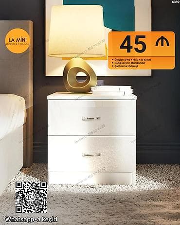 Minimalist tumbalı komod - Ölçülər: D 40 × H 50 × U 40 sm - Rəng