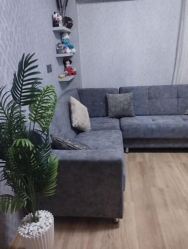 Угловой диван, Раскладной, С подъемным механизмом, Велюровая ткань, Нет доставки — 3