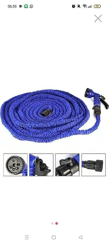 Uzanan su şlanqı və çoxrejimli tətikli püskürdücü başlıq. 40 metr - — 1