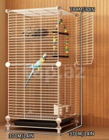 Yemlər: Quş qəfəsi – geniş və funksional model Ölçülər: - Hündürlük: 78 sm — 1