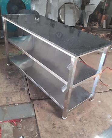 sendiviç panel: Paslanmayan poladdan iş masaları və rəfli stollar Təsvir: - Qida — 2