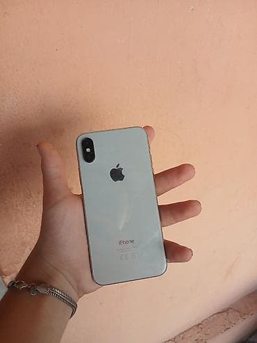 IPhone X, 64 GB, Ağ, Zəmanət, Simsiz şarj, Face ID
