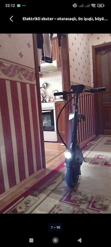 Спорт и хобби: Elektrikli skuter – oturacaqla, güclü işıq və böyük displeylə - — 6