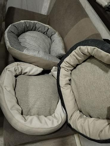 agilli yem qabi: Ev heyvanları üçün yumşaq yuva tipli yataqlar - Dairəvi forma, yüksək — 1