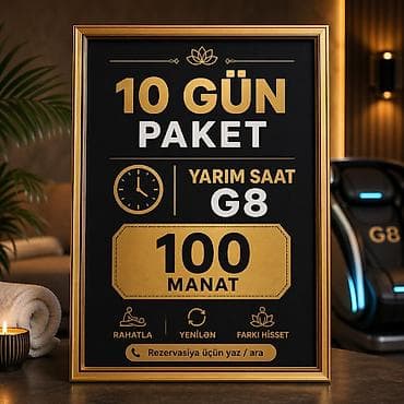 masaj xidmət: Xidmət: G8 masaj kreslosu sessiyaları üçün 10 günlük paket Təsvir: - — 1