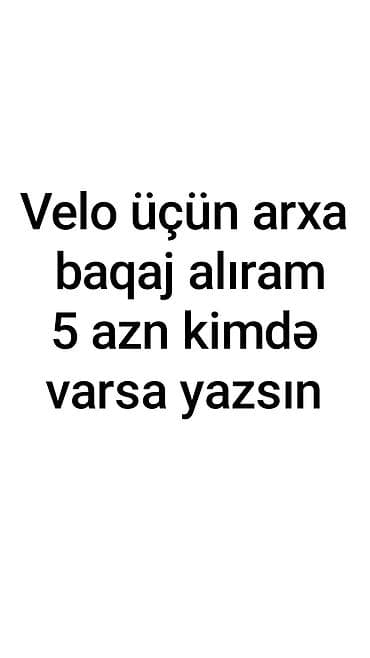 Axtarıram: velosiped üçün arxa baqaj. Tələblər: - Standart 26–29 — 1