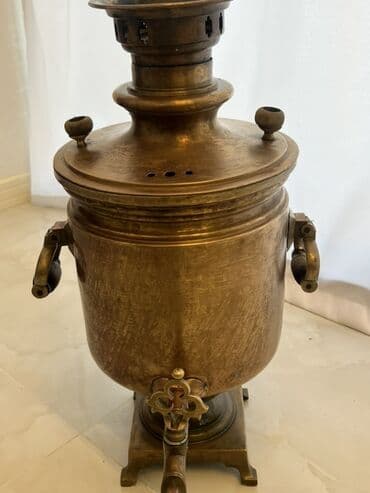 işlənmiş samovarlar: İşlənmiş Od Samovar, 10 l, Pulsuz çatdırılma — 17