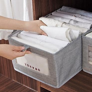 skaflar: Qarderob üçün parçadan qutu - Ölçü: 40 x 27.5 x 17 sm - Material — 2