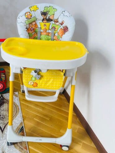 uşaq slansları: Uşaq yemək stulu - Rəng: sarı‑ağ - Ön hissədə çıxarılan böyük masa — 1