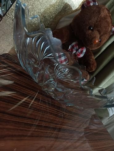 salat qablari: Şüşə qablar dəsti - 3 ədəd ayaqlı şirniyyat/ dondurma qabı: kəsim — 3