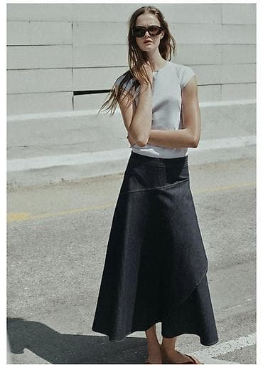 cins: Midi Ətək, Zara, Cins, L, M — 6
