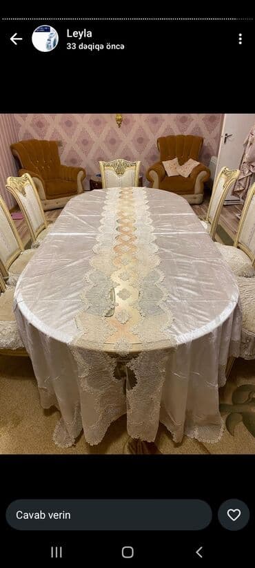 бабочки для декора: Məhsul: Naqişli masa örtüyü - Material: Şəffaf tüllü əsas üzərində — 6