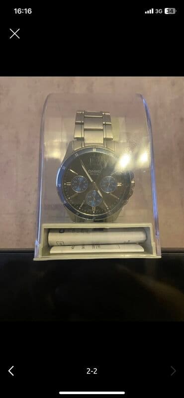 qolbaq gumuş: Yeni, Qol saatı, Casio, rəng - Göy — 2