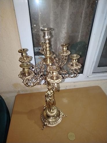 qapi dekoru: Bürünc çoxşamlı şamdan - Material: ağır tökmə bürünc - Üslub — 2