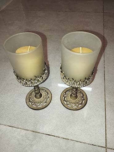 İki ədəd dekorativ şamaltı dəsti - Üslub: klassik/antik dizayn - lalafo.az -da İki ədəd dekorativ şamaltı dəsti - Üslub: klassik/antik dizayn -