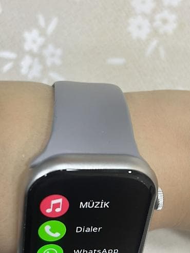 iphone 16 pro 2 ci el: Şəxsi istifadə üçün nəzərdə tutulmuş, Apple whatch boz rəngdə, silikon — 5