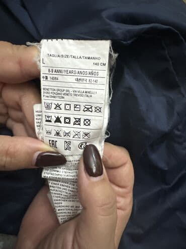 mekteb paltarı: Uşaq üçün şişmə qış gödəkçəsi – tünd göy rəngdə L razmerdi. normaldir — 3