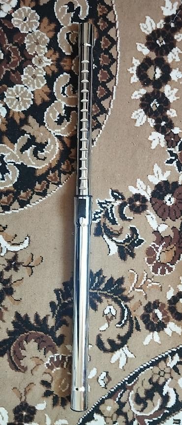 mini drel satilir: Metal teleskopik dəyənək - Material: parlaq xrom/qara metal - — 1