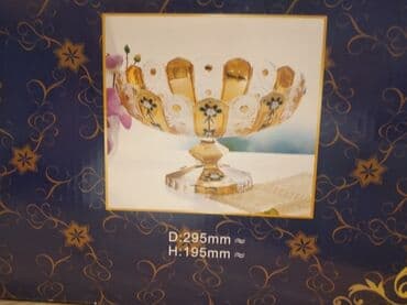 Duz istiot qabları: Xrustal meyve qabi, yenidir qutusu ile satilit — 1