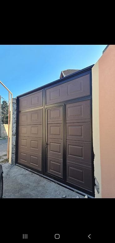 kreditle qapı: Yeni Dəmir Həyət darvazası, Qapı ilə, rəng - Qəhvəyi, Kredit yoxdur, Pulsuz quraşdırma — 1