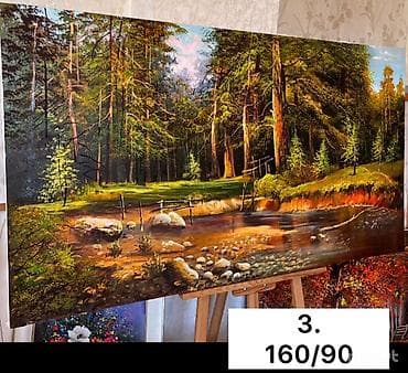 nar ağacı: Yağlı boya tablo kolleksiyası – çərçivəli, iri ölçülü əsərlər 1) 3D — 3