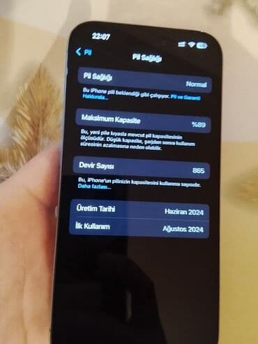 16 pro satış: IPhone 15 Pro, 128 GB, Space Gray, Simsiz şarj — 6