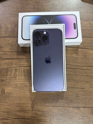 iphone 14 pro ekran qiymeti: IPhone 14 Pro Max, 256 GB, Deep Purple, Zəmanət — 1