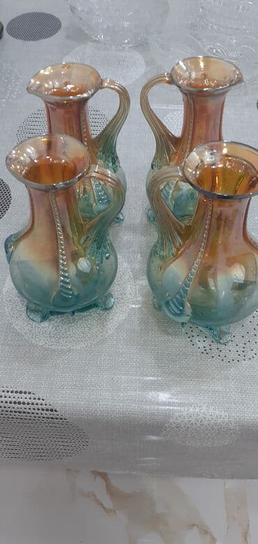 прихожая под заказ: Ваза из богемского стекла.Высота-32см.Bagem şüşəli — 4