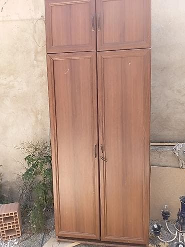 Мебель: Iki bölməli paltar şkafı - Material: ağac teksturalı laminat/MDF - — 2