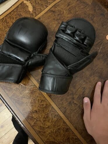 Перчатки: MMA/qarışıq döyüş növləri üçün barmaq açıq əlcəklər - Rəng: qara - — 3