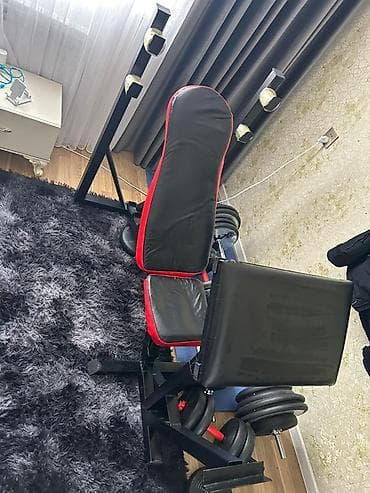 Çoxfunksiyalı ev trenajoru dəsti - Tənzimlənən skamya: arxa dayağı və