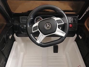 uşaq üçün masinlar: Uşaq üçün elektrikli minik avtomobili – G-klass üslubunda, ağ rəngli — 3