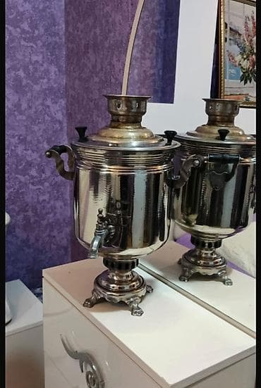 simovarlar: Samavar 7lt 220azn Mehemmedi 6413 leli Klassik metal samovar - — 1