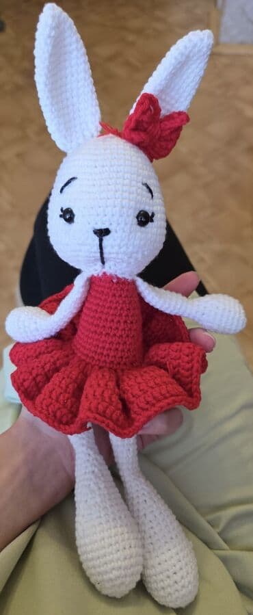 dovşan oyuncaq: Əl işi amigurumi dovşan oyuncağı — 1