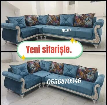 mətbəx ucun divan: Künc divan, Yeni, Açılan, Bazalı, Parça, Pulsuz çatdırılma — 5