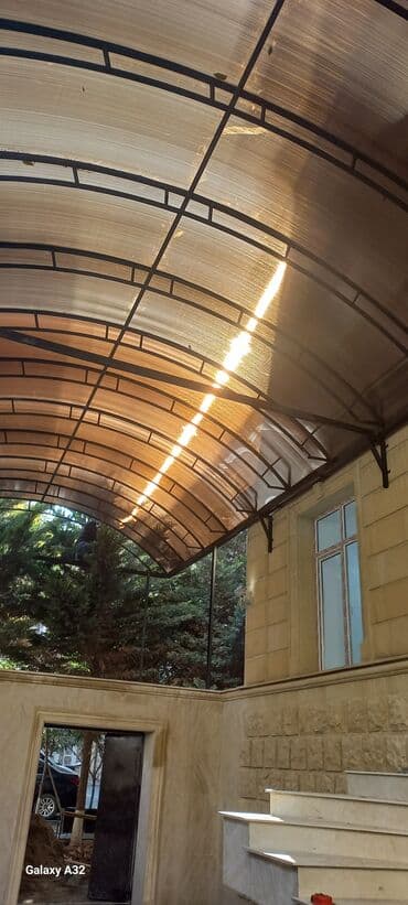 yataq örtüsü: Naves Polikarbonat örtüklü metal konstruksiya – həyət, giriş, teras və — 1