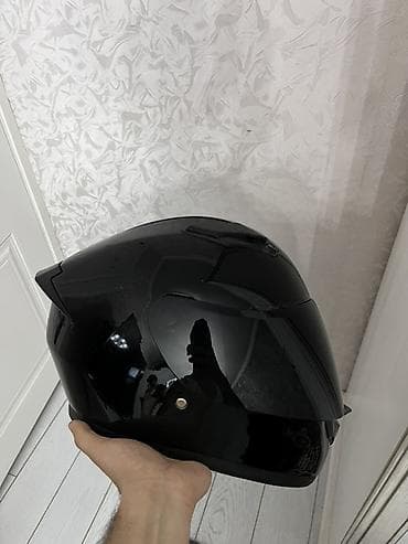 qara plyonka: JUNHAOLONG tam örtülü motosiklet dəbilqəsi - Rəng: parlaq qara - — 1