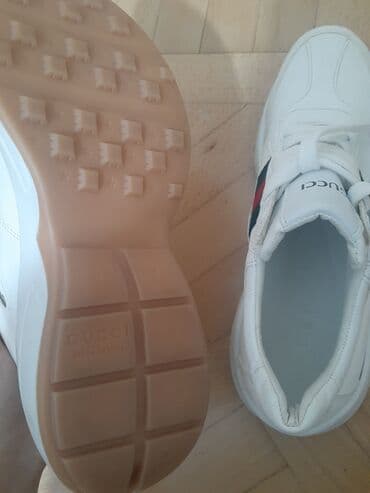 klassik kişi çəkmələri: Məhsul: Gucci ağ krossovkalar - Model: Ağ “dad sneaker”/chunky — 6