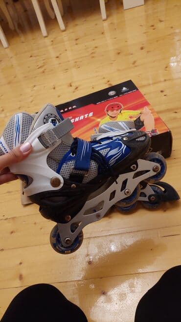 uşaqlar üçün tekerli krosovkalar: Normal vəziyyətdədir. Isiqlidir. 12 Yasa kimi gedirBoyuyub — 3