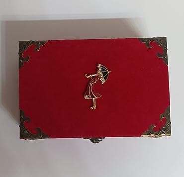 divar bezekleri: Qızılı dekorativ saxlanma/qutu - Material: taxta korpus, üzəri — 9