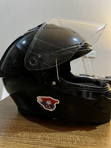 nnb moto: Vega tam üzlü motosiklet dəbilqəsi - Rəng: qara, parlaq örtük - Ön — 7