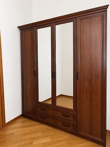 İşlənmiş, 2 qapılı, Güzgülü, Qəhvəyi, Açılan, Düz dolab — 1