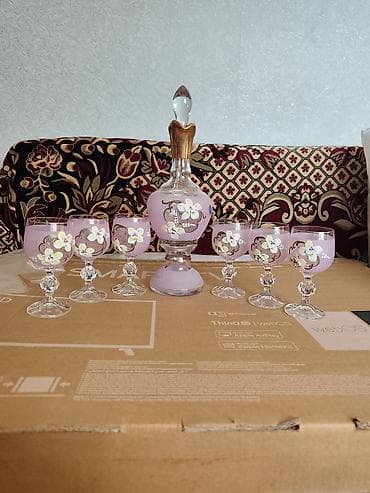 icki: Paşabahçe “D. İstanbul Kristal” kəsimli şüşə dəsti - Material: qalın — 6