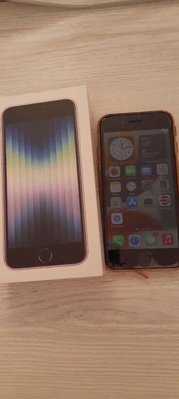 islenmis iphone kreditle: IPhone SE 2022, 64 GB, Ağ, Zəmanət, Barmaq izi, Face ID — 3