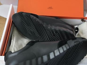 Мужская обувь: Hermes Bouncing Sneakers All Black Limited! Təmiz Dəridir! Kənarları — 3