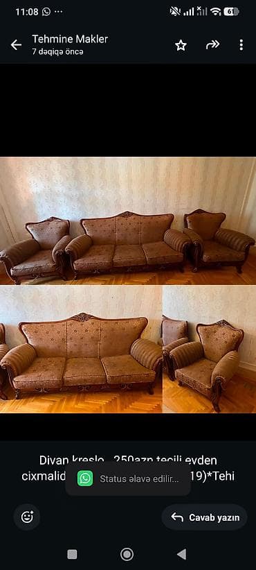 divan krislo: Divan kreslo. 250azn tecili evden cixmalidir. Ünvan sumqayit — 1