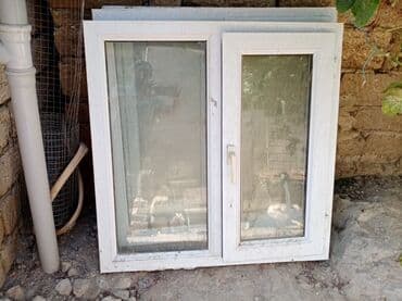 işlenmiş plastik pencereler: 3 ədəd Ağ rəngli plastik çərçivəyə malik ikiqat şüşəli pəncərə — 2