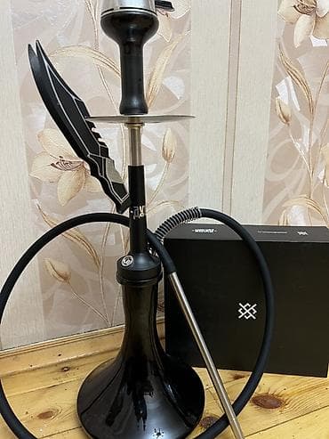 Şıq dizaynlı nargilə dəsti - Korpus: mat qara rəngdə, metal ştanq və — 4